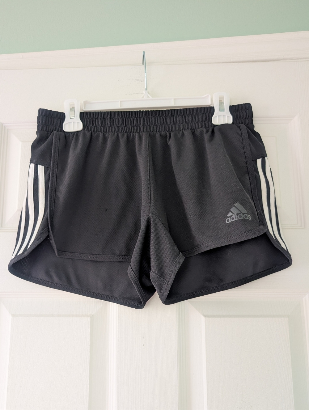 Adidas Women's Black Athletic Shorts with 3-Stripes